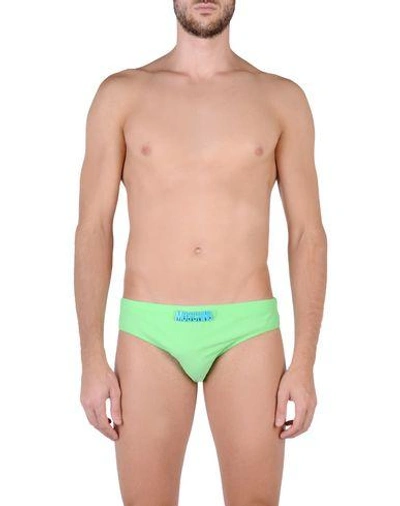 Shop Moschino Swim Swim Briefs In Light Green