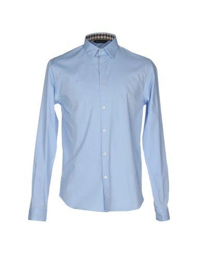 Shop Aquascutum Shirts In Sky Blue