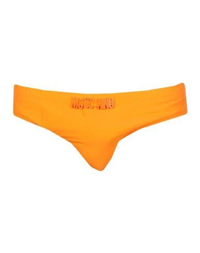 Shop Moschino Swim Swim Briefs In Orange