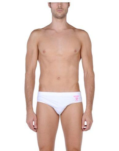 Shop Moschino Swim Swim Briefs In White