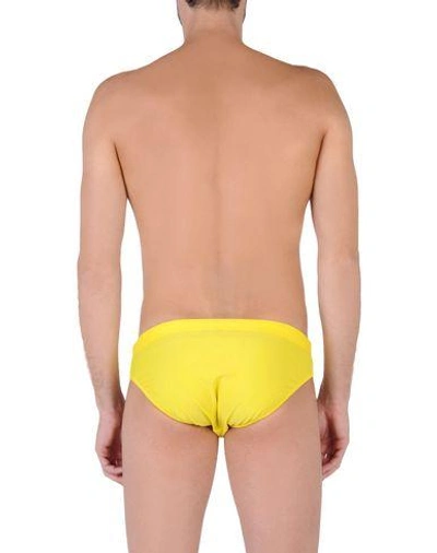 Shop Moschino Swim Swim Briefs In Yellow