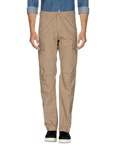 Shop Carhartt Casual Pants In Sand