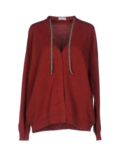 Shop Brunello Cucinelli Cardigans In Red