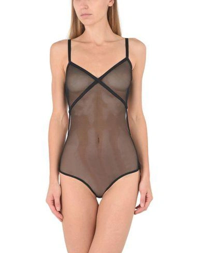 Shop Le Petit Trou Bodysuits In Black