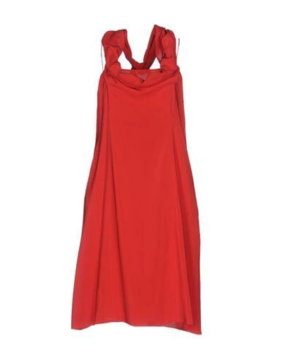 Shop Aspesi Knee-length Dress In Red