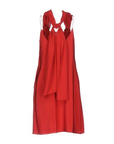 Shop Aspesi Knee-length Dress In Red