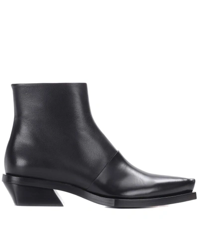 Shop Proenza Schouler Leather Ankle Boots In Eappa