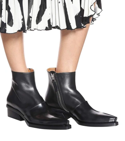 Shop Proenza Schouler Leather Ankle Boots In Eappa