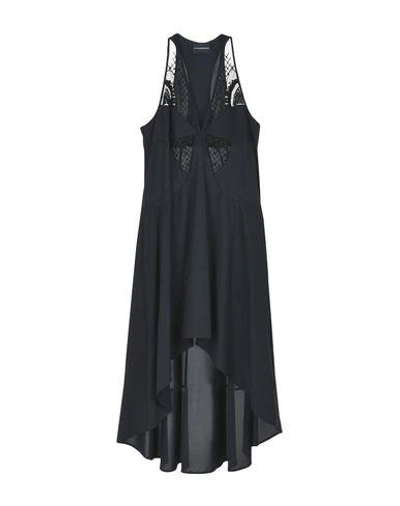 Shop Atos Lombardini 3/4 Length Dresses In Black