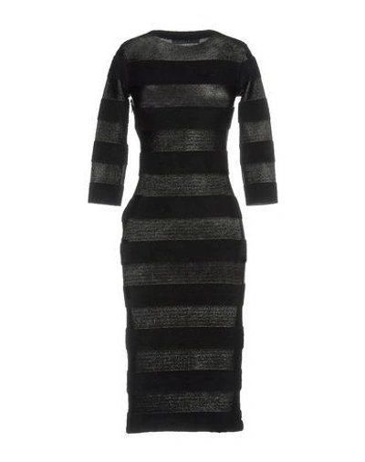 Shop Antonino Valenti Knee-length Dress In Black