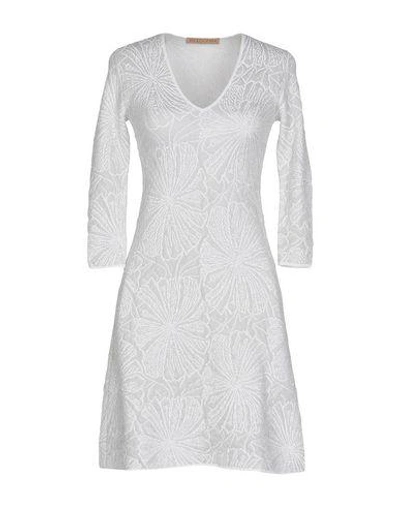 Shop Vicedomini Short Dress In Light Grey