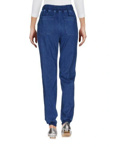 Shop Acynetic Denim Trousers In Blue