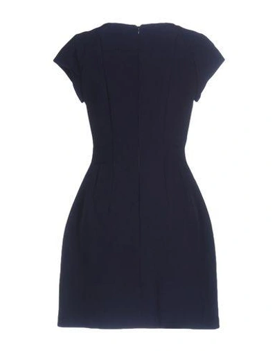 Shop Atos Lombardini Short Dress In Dark Blue