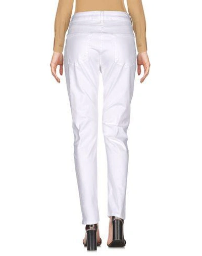 Shop Brian Dales Woman Jeans White Size 32 Cotton, Elastane