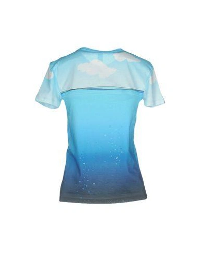 Shop Moschino Swim T-shirt In Sky Blue