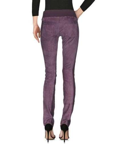 Shop Vicedomini Leather Pant In Purple