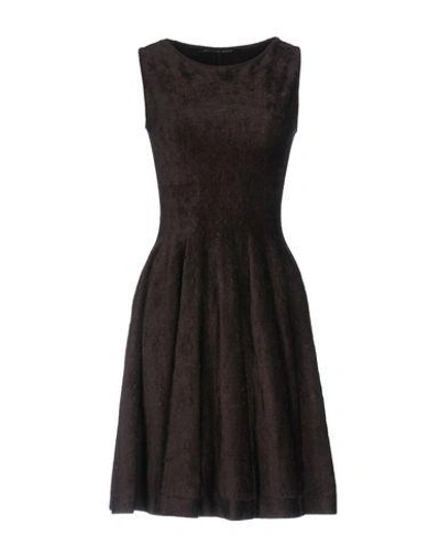 Shop Antonino Valenti Short Dress In Dark Brown