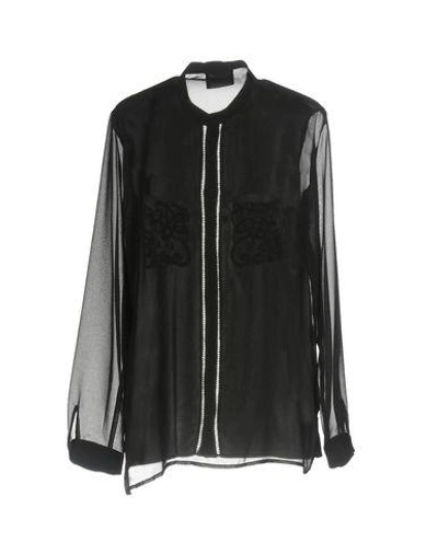 Shop Atos Lombardini Lace Shirts & Blouses In Black