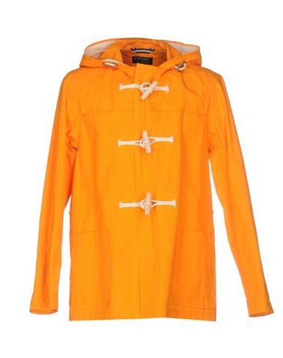 Shop Gloverall Duffle Coat In Orange