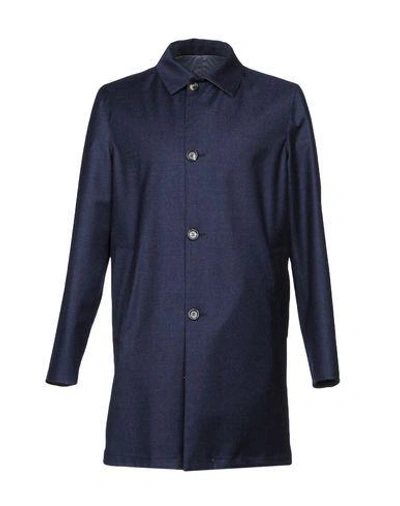 Shop Kired Man Overcoat Midnight Blue Size 40 Cashmere