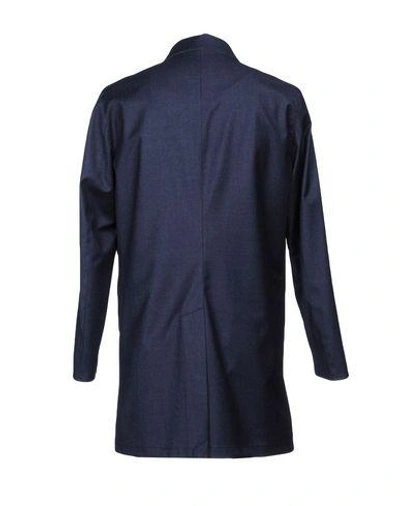 Shop Kired Man Overcoat Midnight Blue Size 40 Cashmere