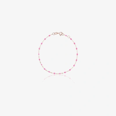 Shop Gigi Clozeau Pink Beaded Rose Gold Bracelet In Silver