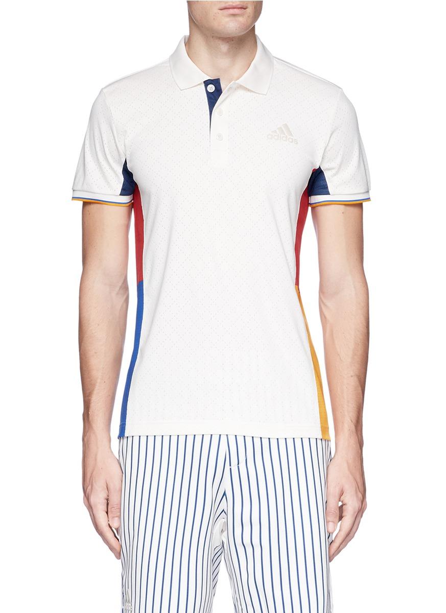 Adidas Originals By Pharrell Williams 'new York' Colourblock Climacool®  Mesh Polo Shirt | ModeSens