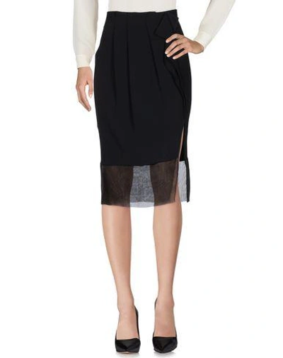 Shop Jucca 3/4 Length Skirt In Black
