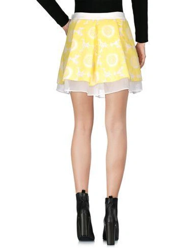 Shop Patrizia Pepe Mini Skirts In Yellow