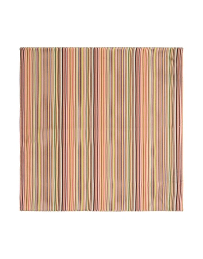 Shop Paul Smith Square Scarf In Beige