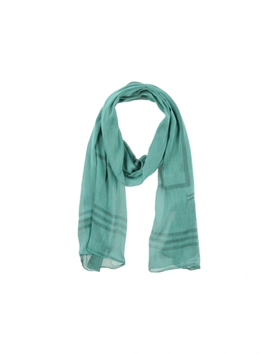 Shop Trussardi Jeans Scarves In Turquoise