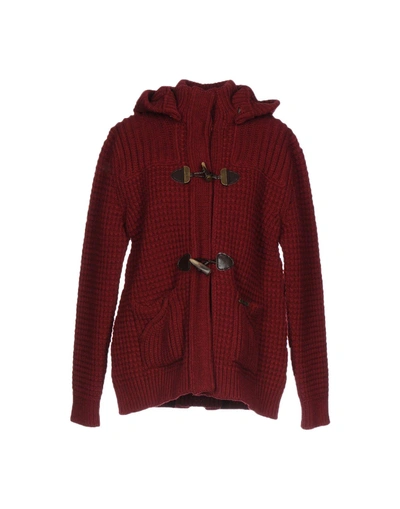 Shop Bark Coat In Maroon