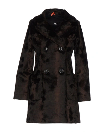 Shop Rrd Coat In Dark Brown