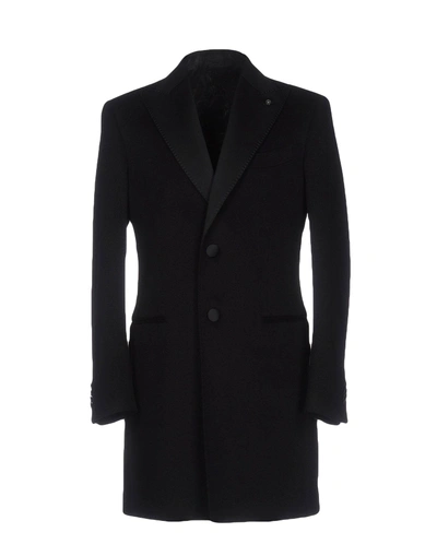 Shop Luigi Bianchi Mantova Coats In Black