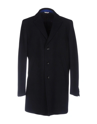 Shop Manuel Ritz Coats In Dark Blue