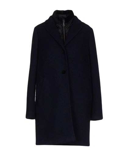 Shop Fay Coat In Dark Blue
