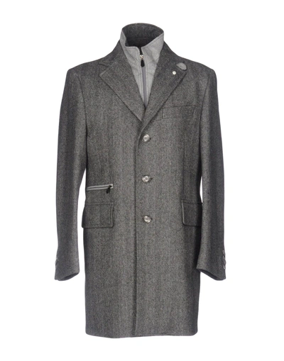 Shop Luigi Bianchi Mantova Coat In Grey