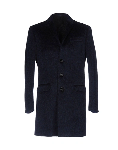 Shop Alessandro Dell'acqua Coat In Dark Blue