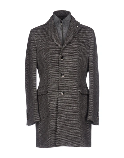 Shop Luigi Bianchi Mantova Coat In Dark Brown