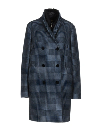 Shop Fay Coat In Slate Blue