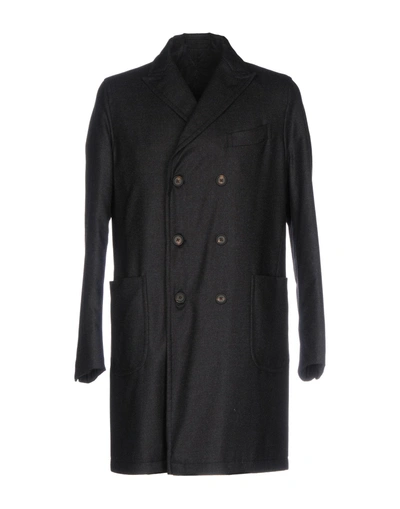 Shop Rvr Lardini Coats In Steel Grey