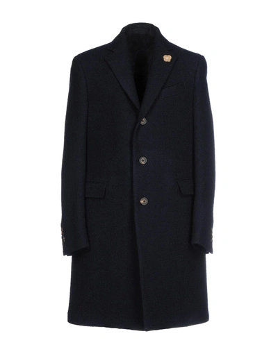 Shop Lardini Coat In Dark Blue