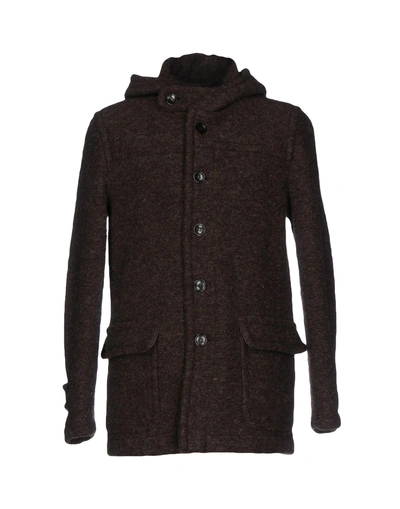 Shop Roberto Collina Coat In Dark Brown