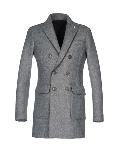 Shop Luigi Bianchi Mantova Coats In Grey