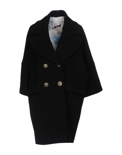 Shop Femme By Michele Rossi Coat In Black