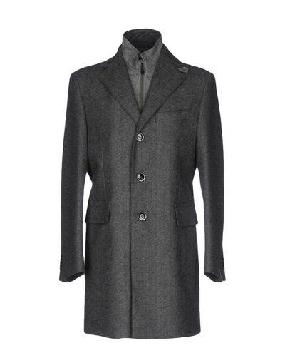 Shop Luigi Bianchi Mantova Coat In Grey