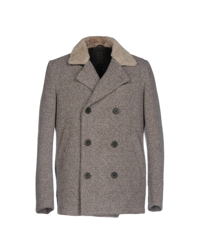 Shop Gms-75 Coats In Grey