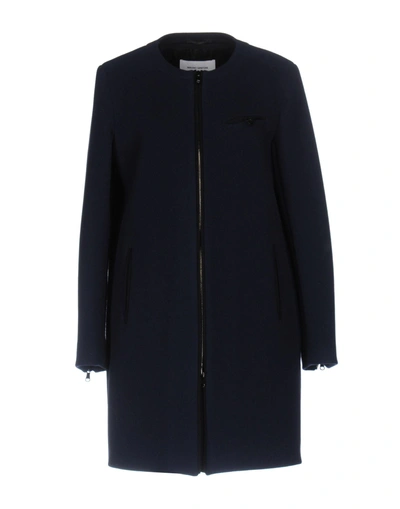 Shop Mauro Grifoni Coat In Dark Blue