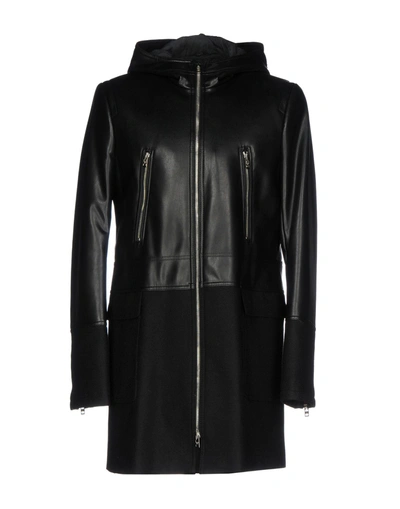 Shop Patrizia Pepe Coat In Black