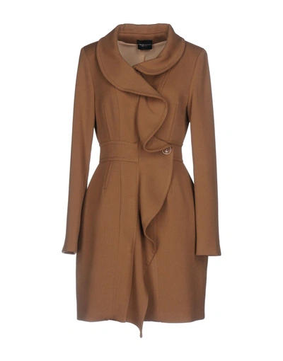 Shop Atos Lombardini Coats In Camel